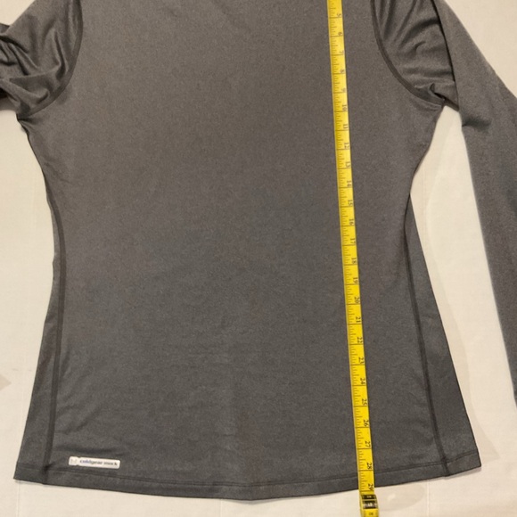 Under Armour Men’s Fitted ColdGear Mock T-shirt Gray Long Sleeve - Picture 3 of 9